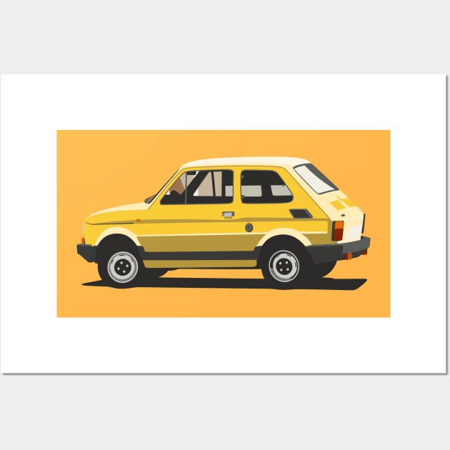 Fiat 126 Wall Art by TheArchitectsGarage